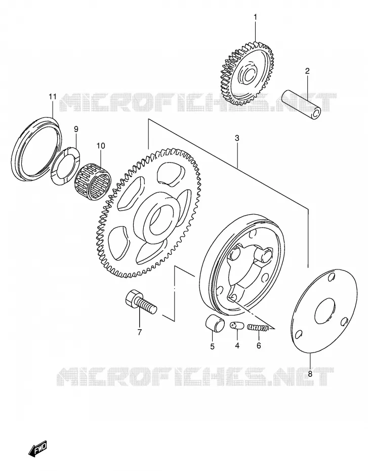 STARTMOTOR CLUTCH Suzuki MOTO 250 TU 2000  TU250XY(E2)