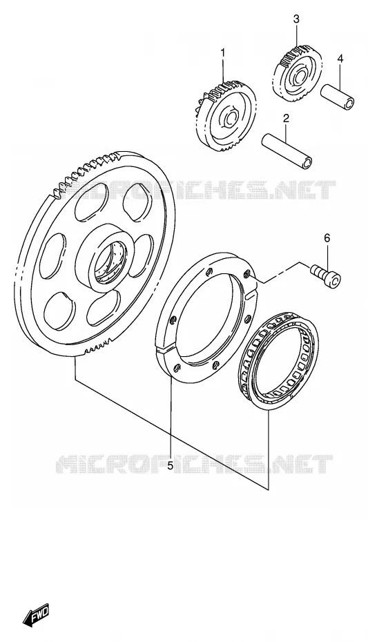 STARTMOTOR CLUTCH Suzuki MOTO 800 INTRUDER 2000  VS800GLY(E2)