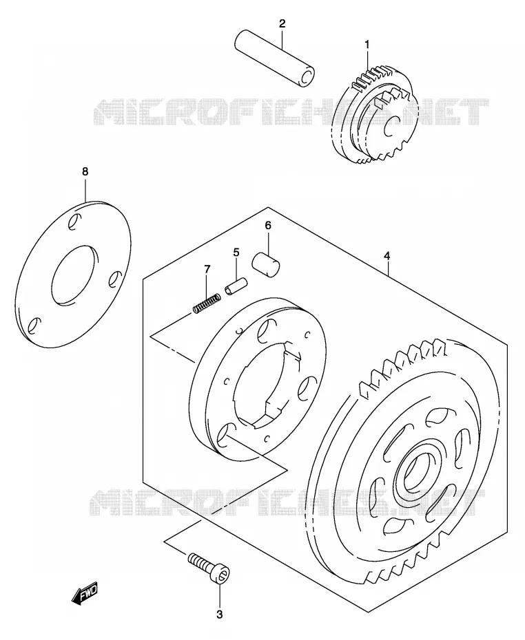 STARTMOTOR CLUTCH Suzuki SCOOTER 150 BURGMAN 2004  UH150K4(P19)