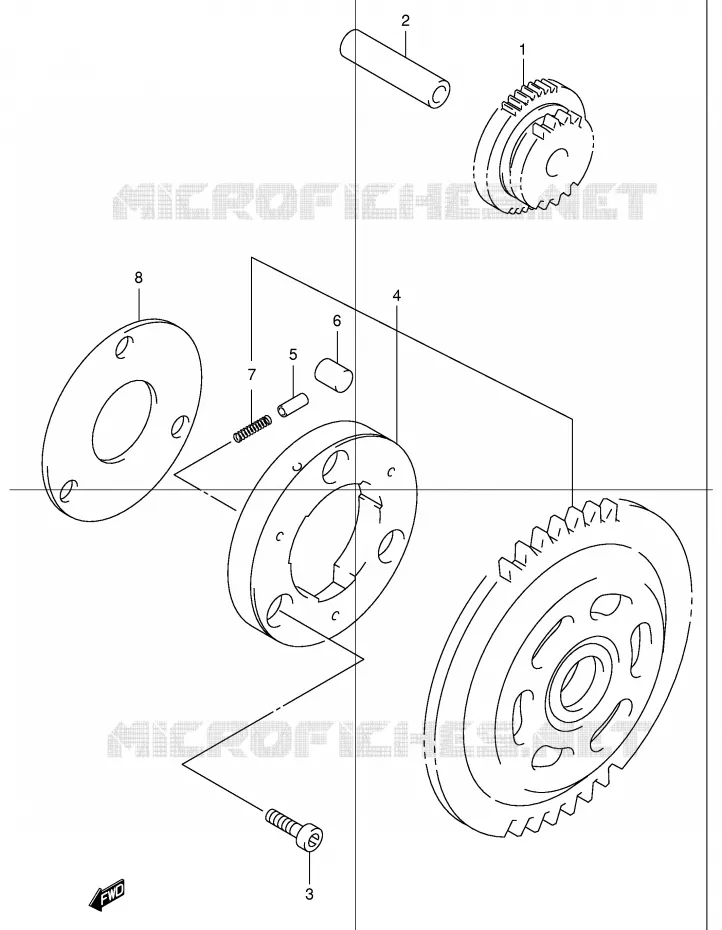 STARTMOTOR CLUTCH Suzuki SCOOTER 150 EPICURO 2001  UC150RK1(E34)