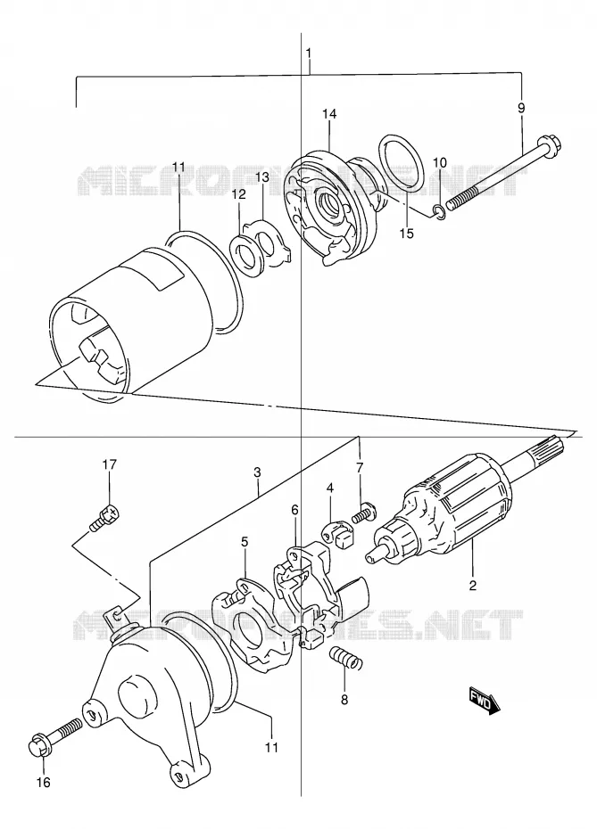 STARTMOTOR Suzuki MOTO 125 TU 1999  TU125XTX(E2)