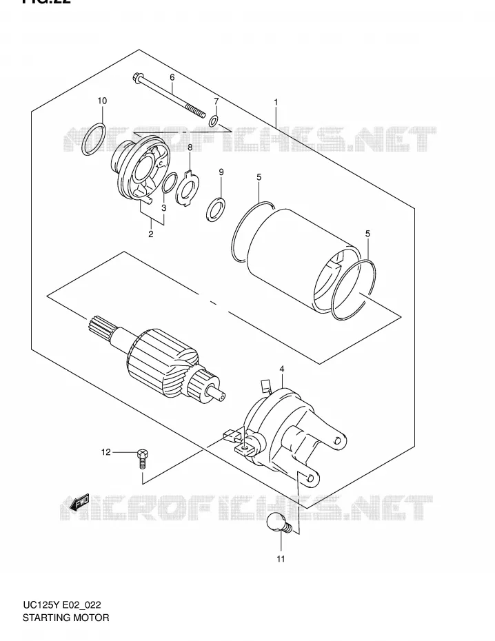 STARTMOTOR Suzuki SCOOTER 125 EPICURO 2000  UC125UY(E2)