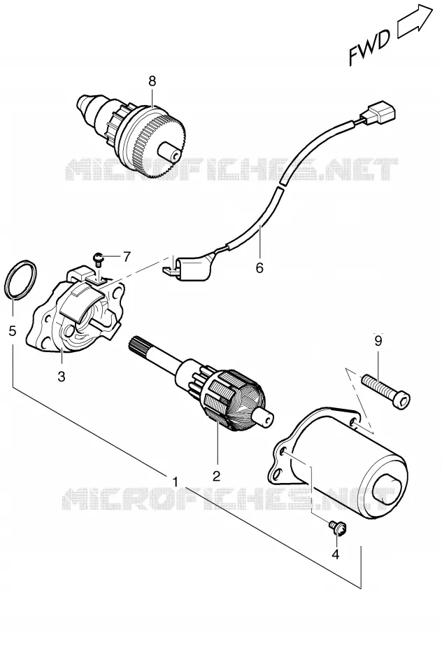 STARTMOTOR Suzuki SCOOTER 50 ESTILETE 2001  UF50ZK1