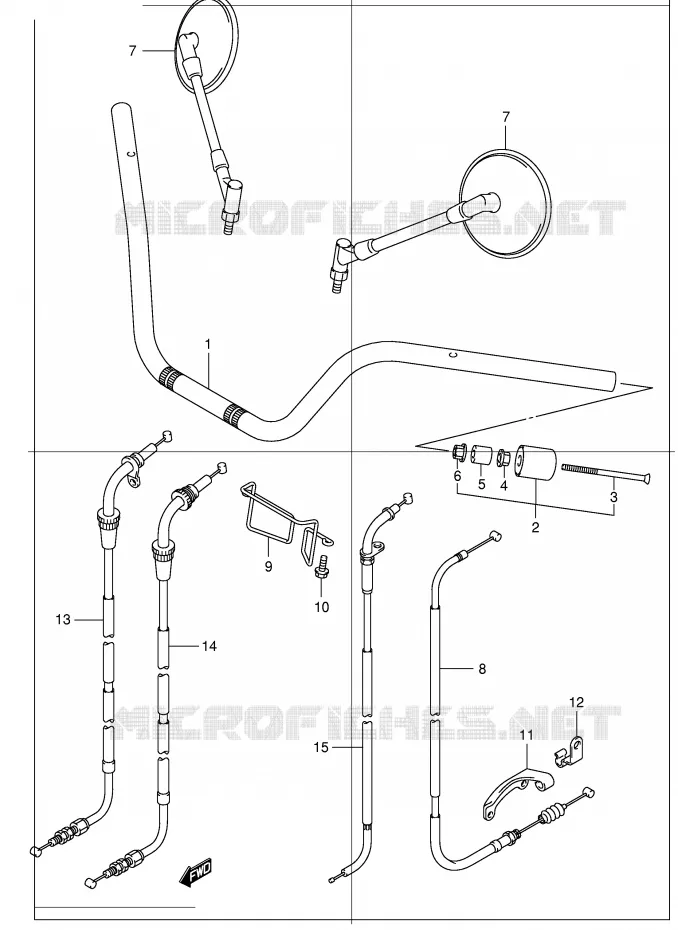STUUR (MODELE K2/K3/K4) Suzuki MOTO 250 INTRUDER 2003  VL250K3(E2)