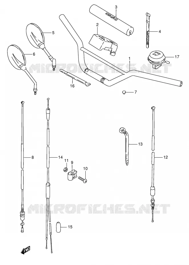 STUUR Suzuki MOTO 50 TS-X 1987  TS50XKH(E1)