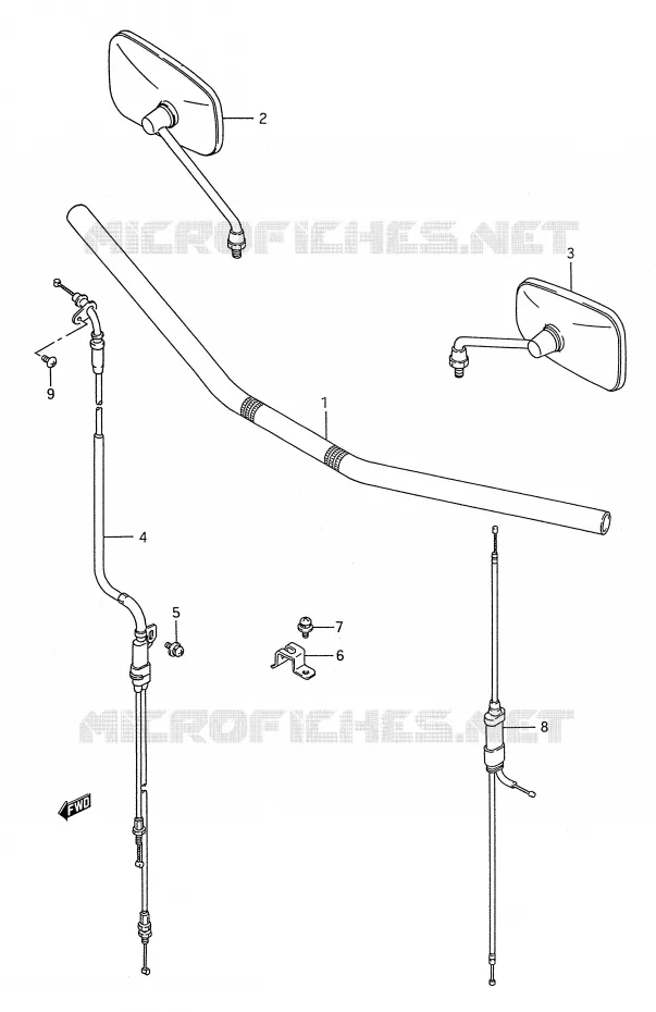STUUR (VS1400GLFS) Suzuki MOTO 1400 INTRUDER 1990  VS1400GLPL(E28)