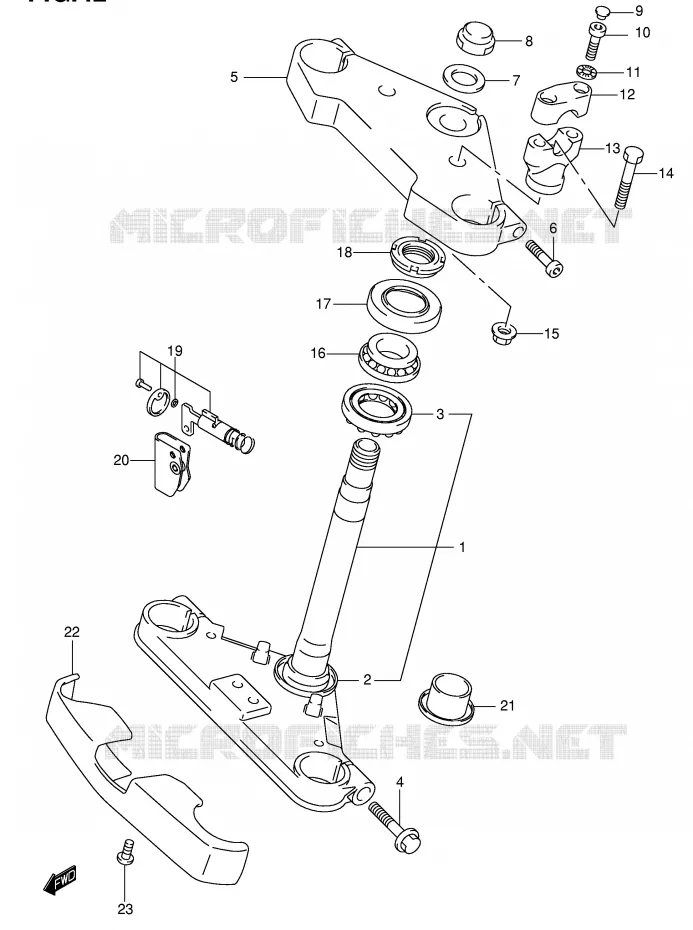 STUURPEN (MODELE Y/K1) Suzuki MOTO 250 INTRUDER 2003  VL250K3(E2)