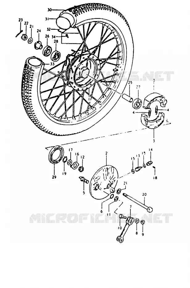 VOORWIEL Suzuki MOTO 50 TS-ER 1982  TS50ERKDBZ(Z/D)