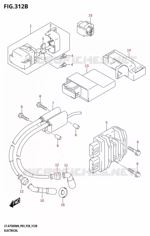 ELEKTRISCH (LT-A750X:P33) Suzuki QUAD 750 KINGQUAD 2024  LT-A750XM4