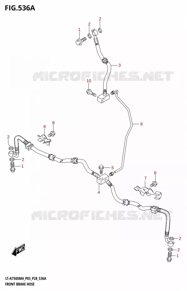 FRONT REMSLANG Suzuki QUAD 750 KINGQUAD 2024  LT-A750XM4