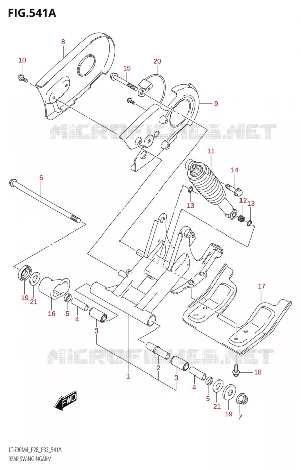 SWINGARM Suzuki QUAD 90 QUADSPORT 2024  LT-Z90 M4 (E28,E33)