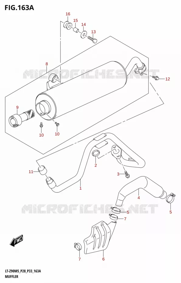 GELUIDDEMPER Suzuki QUAD 90 QUADSPORT 2025  LT-Z90 2025 M5 (P28)