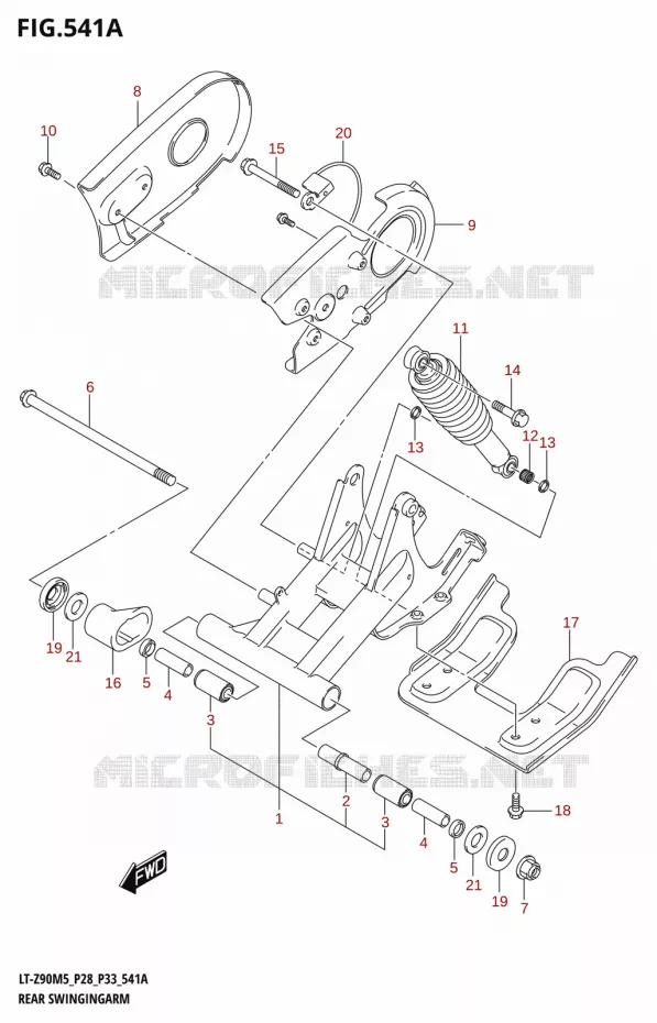 SWINGARM Suzuki QUAD 90 QUADSPORT 2025  LT-Z90 2025 M5 (P28)