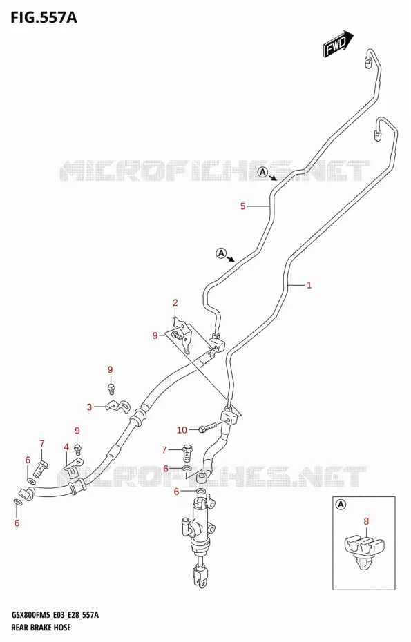 ACHTER REMSLANG Suzuki MOTO 800 GSX 2025  GSX800FRQM5 E28 2025 M5 (E28)