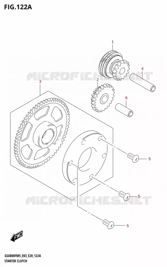 STARTMOTOR KOPPELINGS Suzuki MOTO 800 GSX 2025  GSX800FRQM5 E28 2025 M5 (E28)