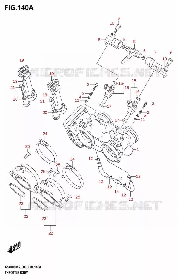 GASKLEPHUIS Suzuki MOTO 800 GSX 2025  GSX800RQM5 E28 2025 M5 (E28)