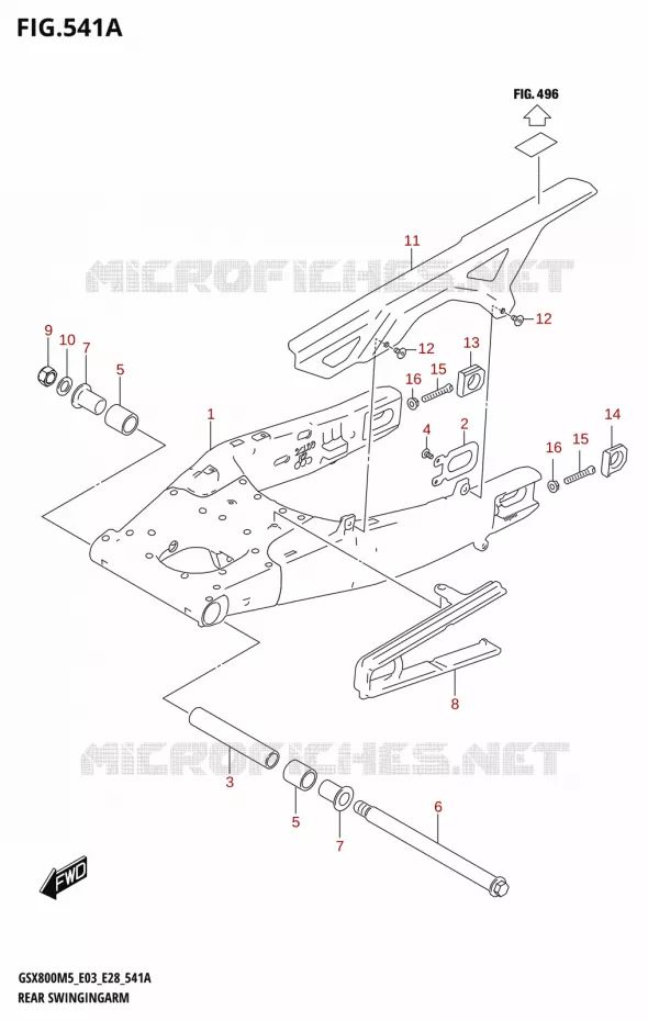 SWINGARM Suzuki MOTO 800 GSX 2025  GSX800RQM5 E28 2025 M5 (E28)