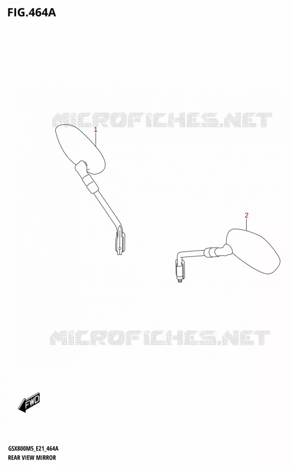 ACHTERSPIEGEL Suzuki MOTO 800 GSX 2025  GSX800UQM5 E21 2025 M5 (E21)