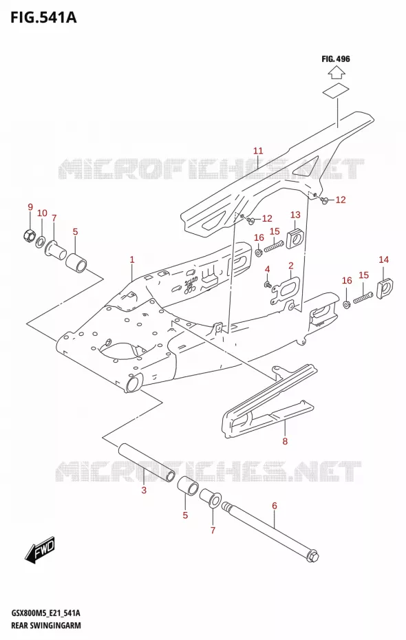 SWINGARM Suzuki MOTO 800 GSX 2025  GSX800UQM5 E21 2025 M5 (E21)