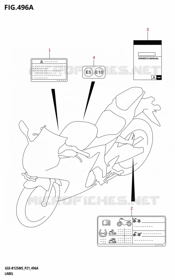 ETIKET (P21) Suzuki MOTO 125 GSX-R 2025  GSX-R125RL 2025 M5 (P21)