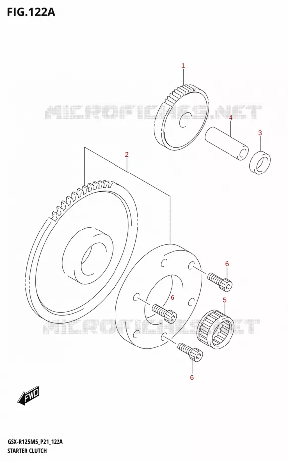 STARTMOTOR KOPPELINGS Suzuki MOTO 125 GSX-R 2025  GSX-R125RL 2025 M5 (P21)