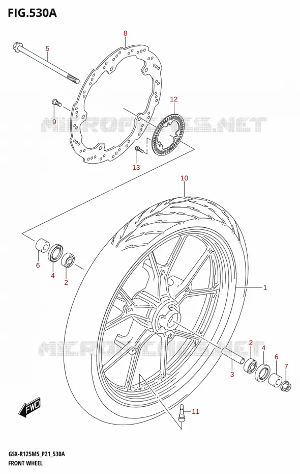 VOORWIEL Suzuki MOTO 125 GSX-R 2025  GSX-R125RL 2025 M5 (P21)