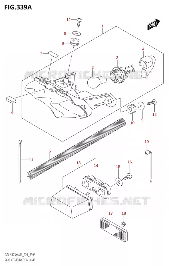 ACHTERLICHT Suzuki MOTO 125 GSX-S 2021  GSX-S125XA M1 (P21)