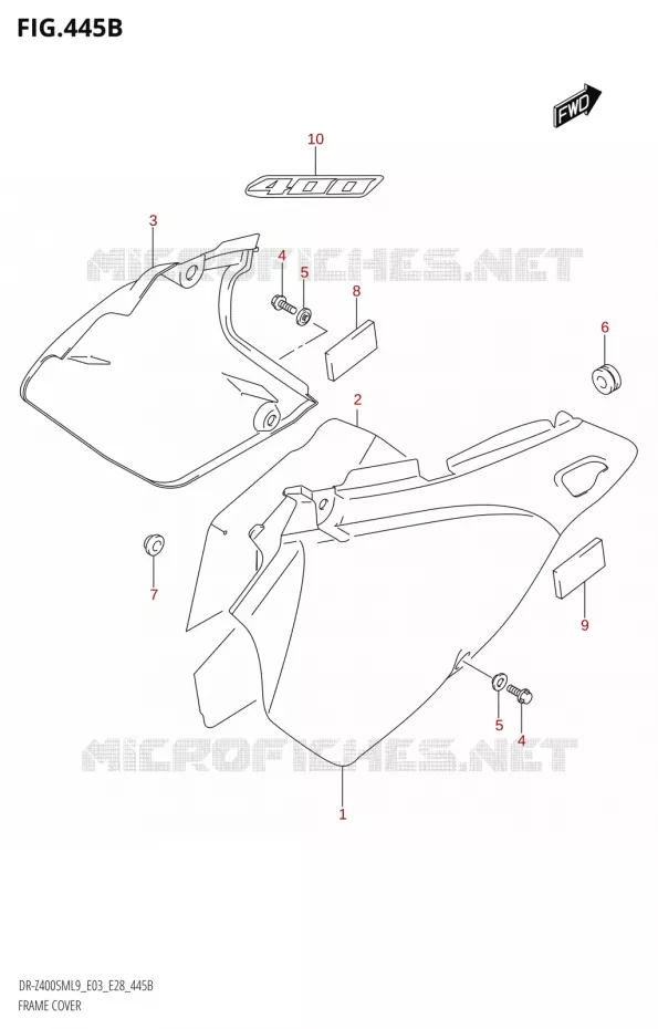 KUIP (DR-Z400SM:L9:E28) Suzuki MOTO 400 DR-Z 2019  DR-Z400SM 2019 L9 (E28)