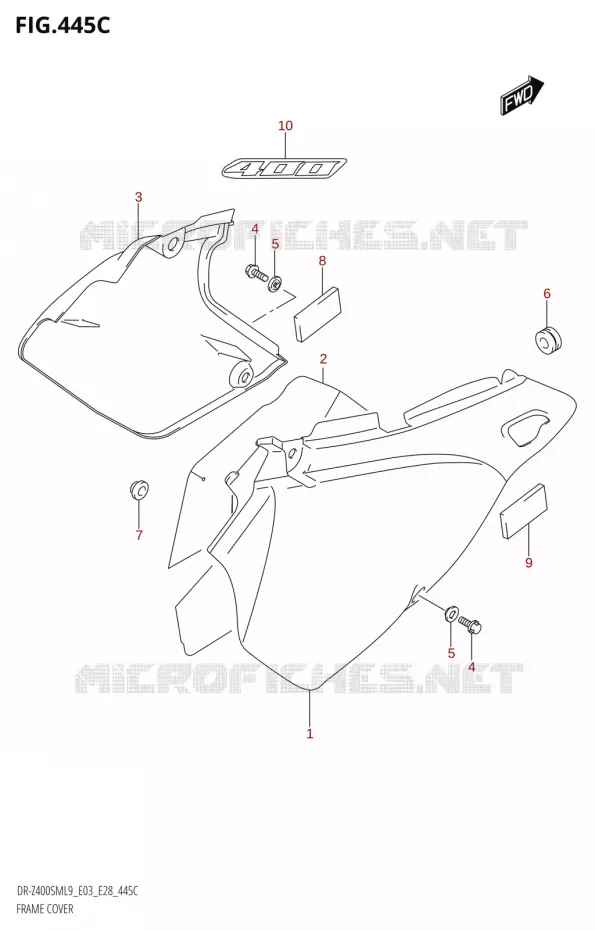 KUIP (DR-Z400SM:L9:E33) Suzuki MOTO 400 DR-Z 2019  DR-Z400SM 2019 L9 (E28)
