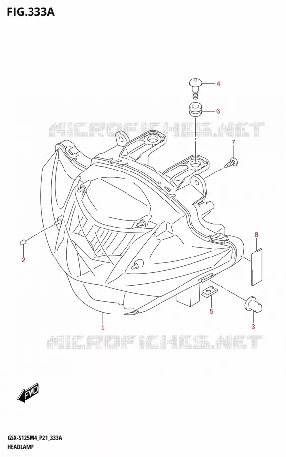 KOPLAMP Suzuki MOTO 125 GSX-S 2024  GSX-S125RL / GSX-S125RLX M4 (P21)