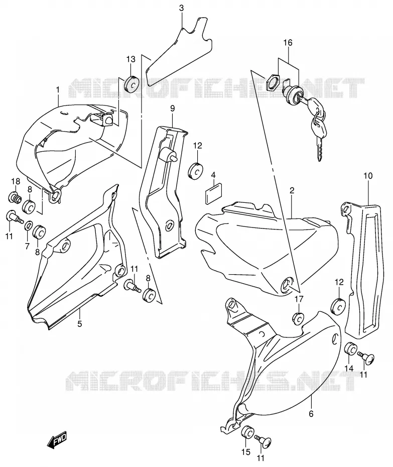 ACHTER KUIP  (MODELE K3) Suzuki MOTO 800 VOLUSIA 2003  VL800K3(E2)
