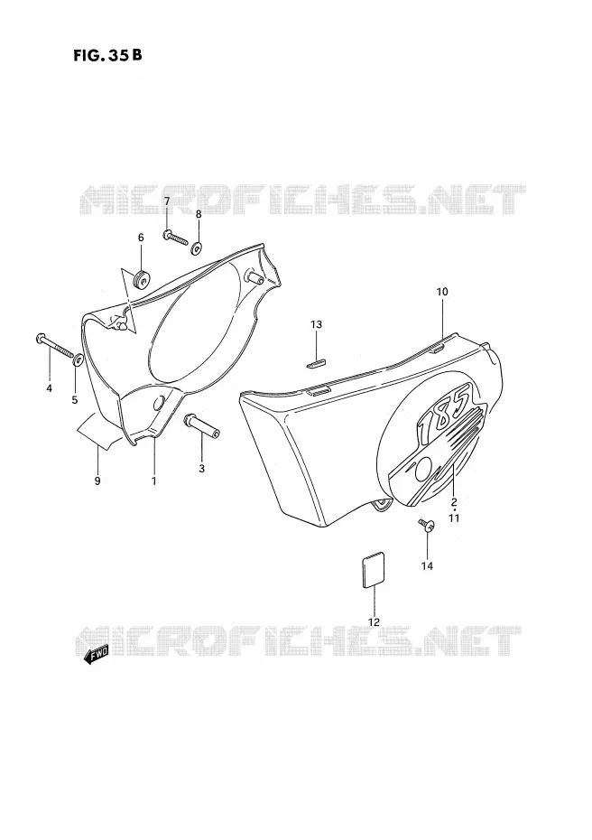ACHTER KUIP  (MODELE P/R) Suzuki MOTO 185 TS-ER 1994  TS185ERR(E24)