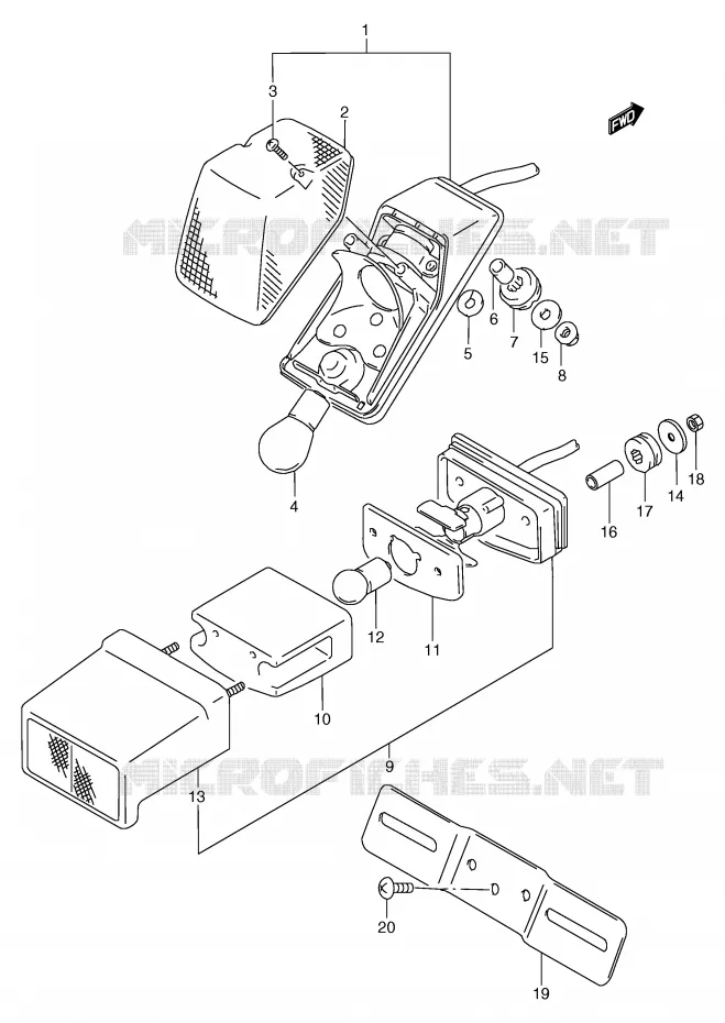 ACHTERLICHT Suzuki MOTO 125 TS-R 1993  TS125RP(E2)