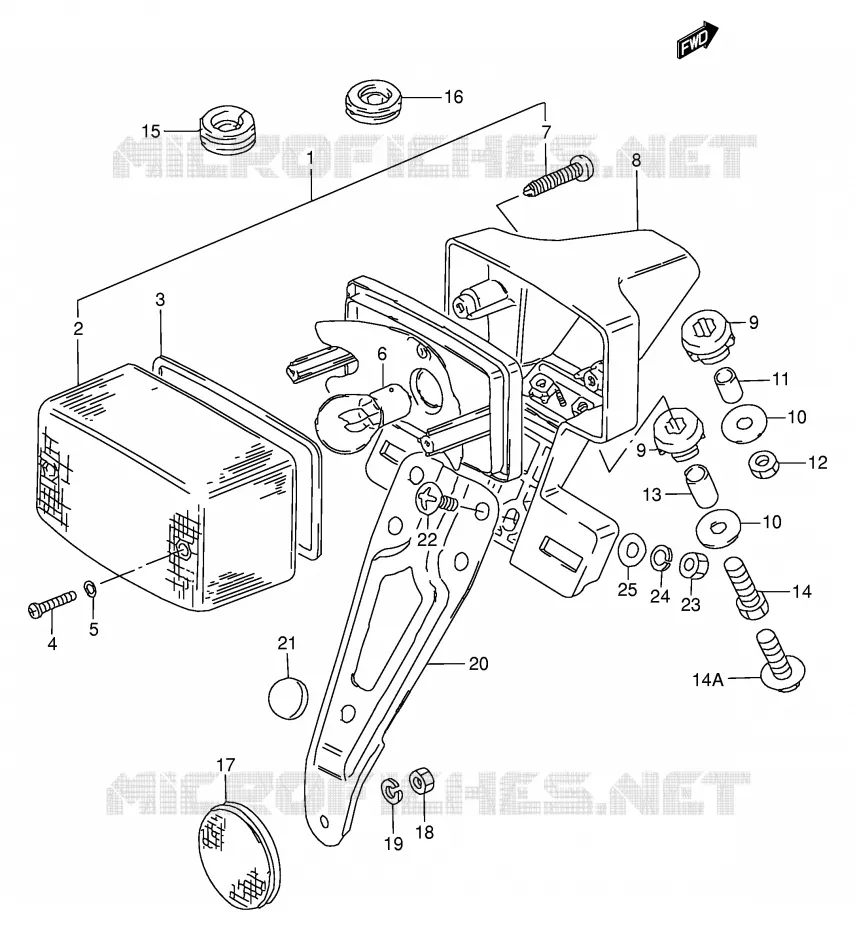ACHTERLICHT Suzuki MOTO 50 TS-W 1995  TS50WS(E6)