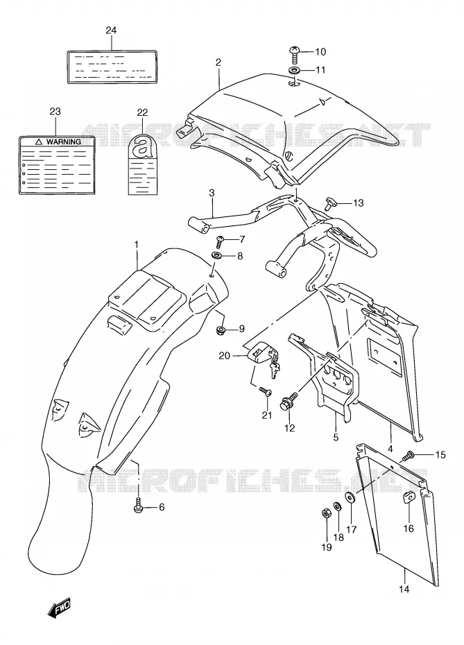 ACHTERSPATBORD Suzuki MOTO 125 TS-R 1994  TS125RR(E2)