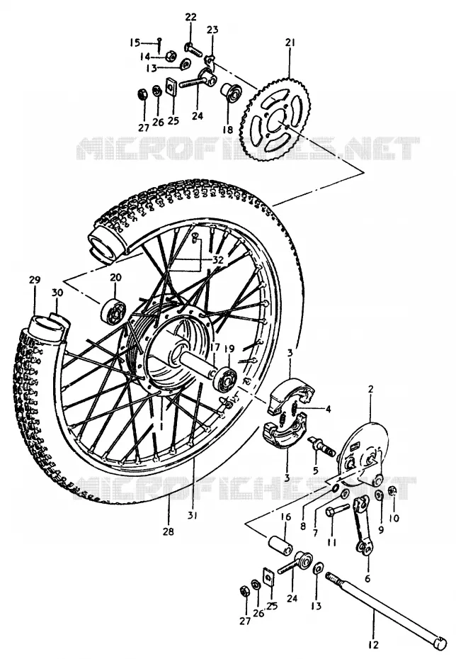 ACHTERWIEL Suzuki MOTO 50 TS-ER 1983  TS50EERPTD(T)