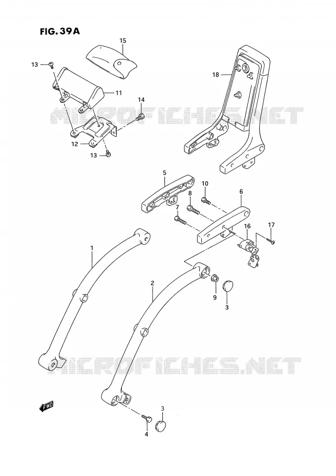 BACKREST (MODELE S E22) Suzuki MOTO 1400 INTRUDER 1987  VS1400GLFH(E2)