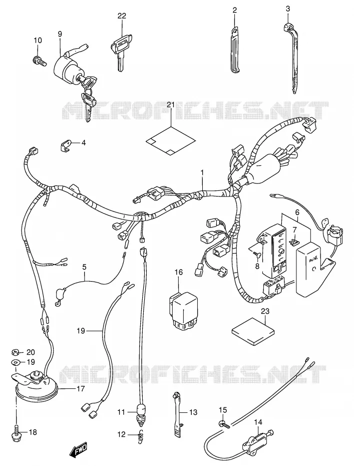 BEDRADING (MODELE T/V) Suzuki MOTO 800 INTRUDER 1993  VS800GLP(E28)
