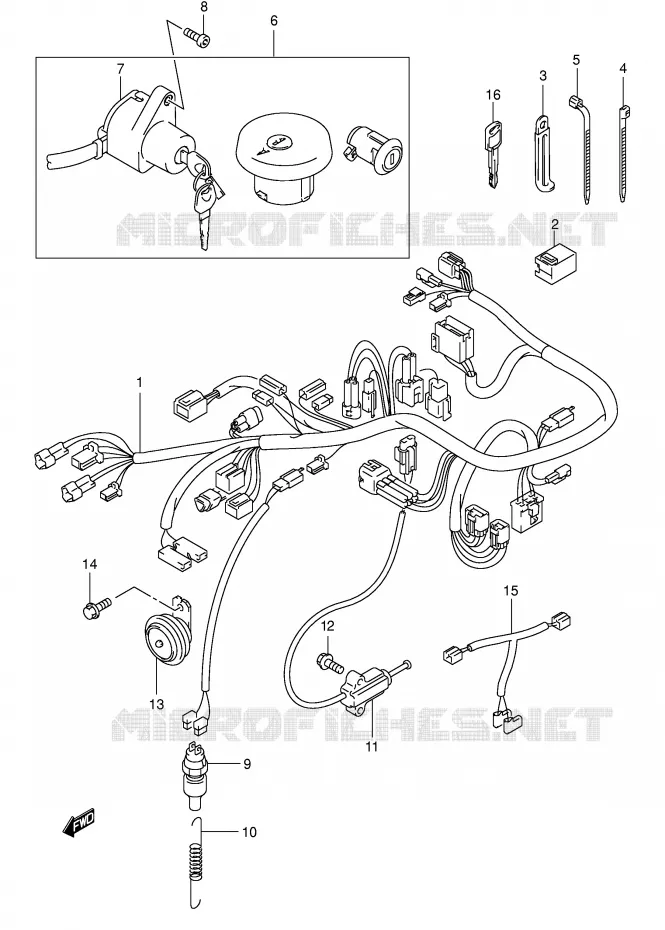 BEDRADING Suzuki MOTO 125 INTRUDER 2003  VL125UK3(E2)
