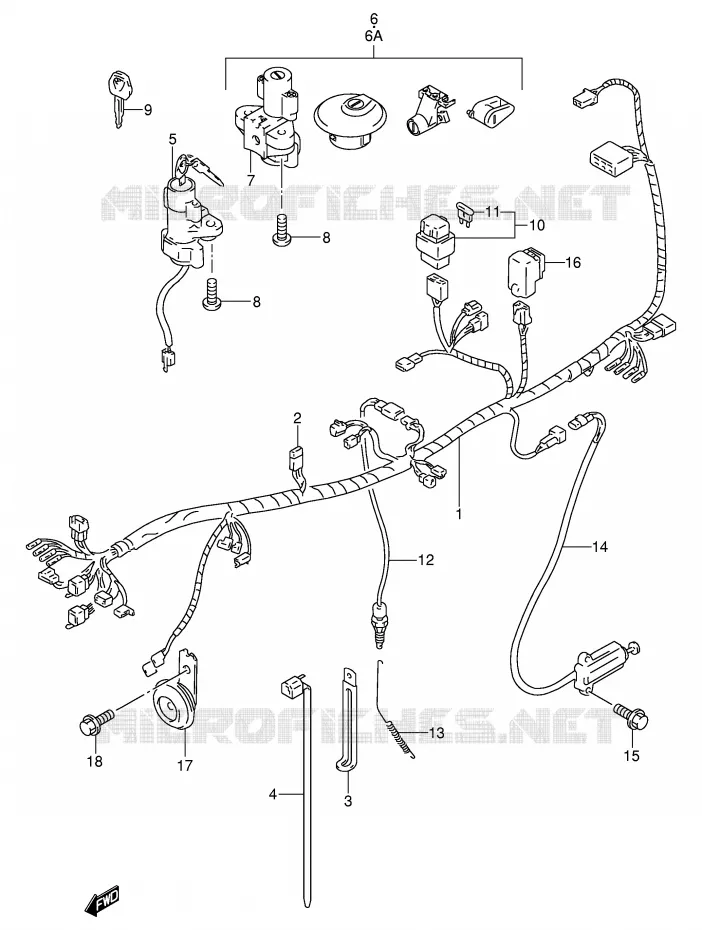 BEDRADING Suzuki MOTO 250 TU 2000  TU250XY(E2)