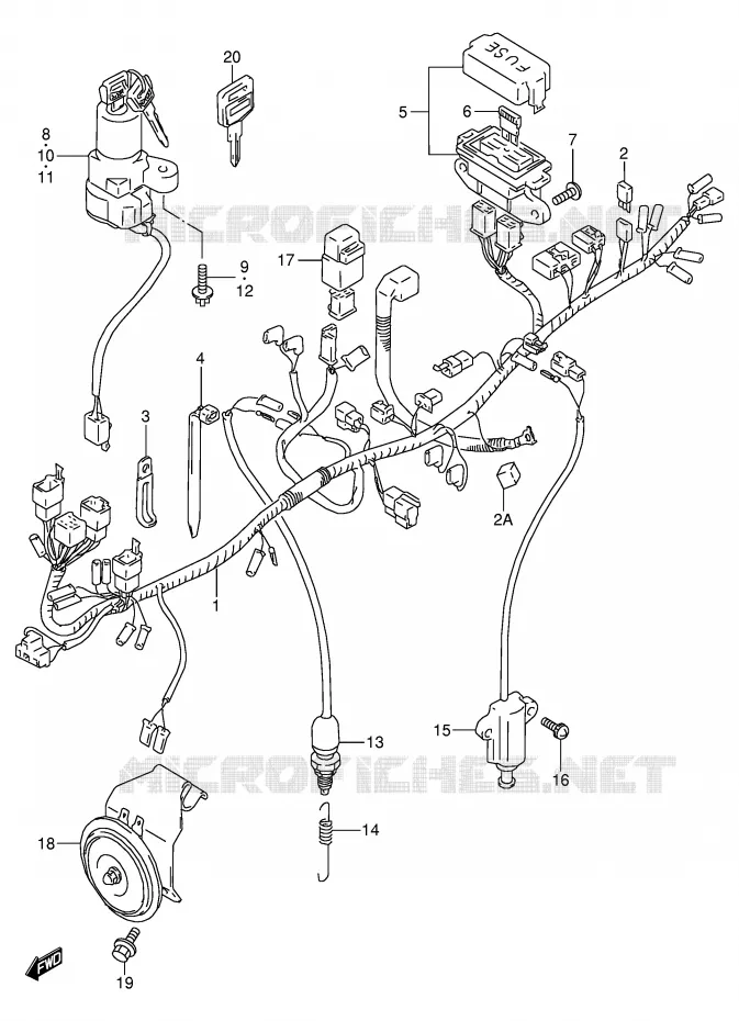 BEDRADING Suzuki MOTO 800 VX 1990  VX800L(E4)