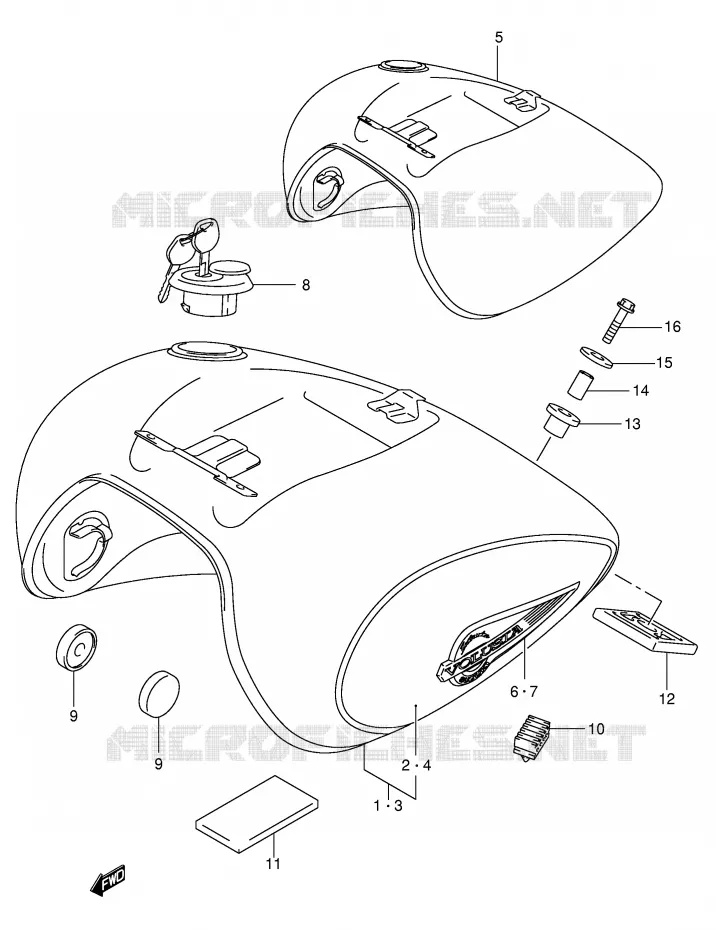 BENZINETANK (MODELE K4) Suzuki MOTO 800 VOLUSIA 2001  VL800K1(E2)