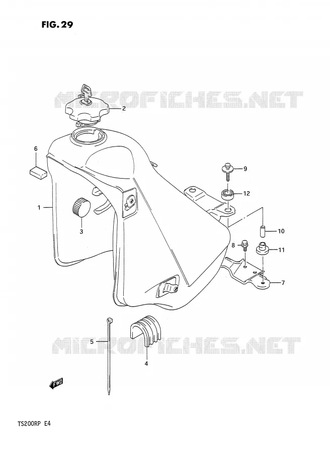 BENZINETANK Suzuki MOTO 200 TS-R 1992  TS200RN(E4)
