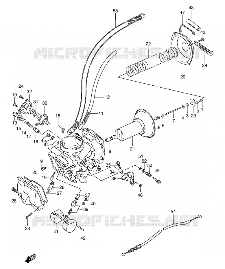 CARBURATOR (FRONT)(MODELE N/P/R) Suzuki MOTO 800 INTRUDER 1992  VS800GLN(E2)