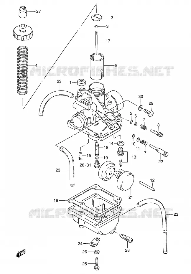 CARBURATOR Suzuki MOTO 50 TS-W 1995  TS50WS(E6)