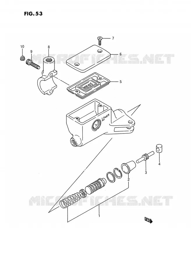 CLUTCH HOOFDREMCILINDER (VS1400GLFH/GLFJ/GLFL/GLFM/GLFN/GLFP) Suzuki MOTO 1400 INTRUDER 1991  VS1400GLFM(E2)