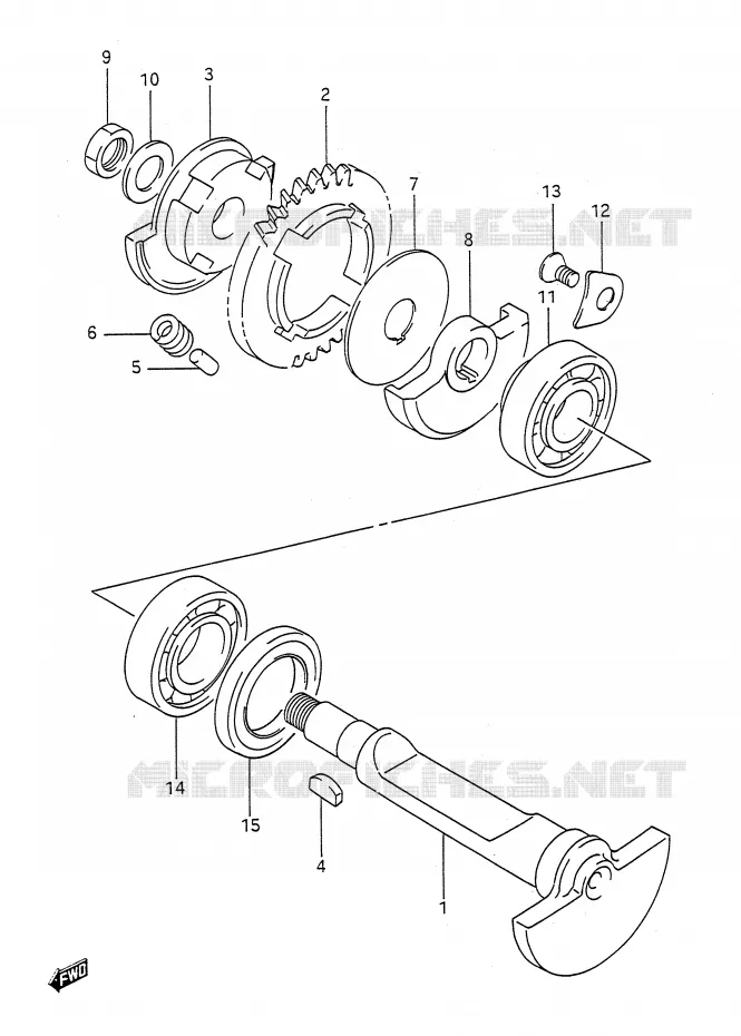 CRANK BALANCER Suzuki MOTO 200 TS-R 1993  TS200RP(E28)
