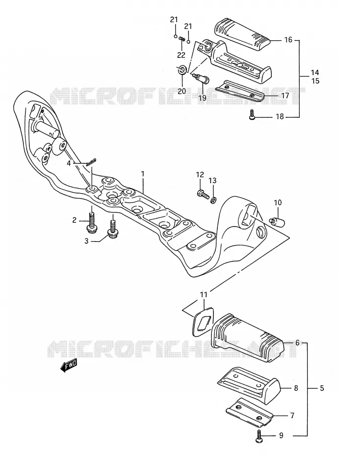 FOOTREST Suzuki MOTO 1400 INTRUDER 1987  VS1400GLFH(E28)