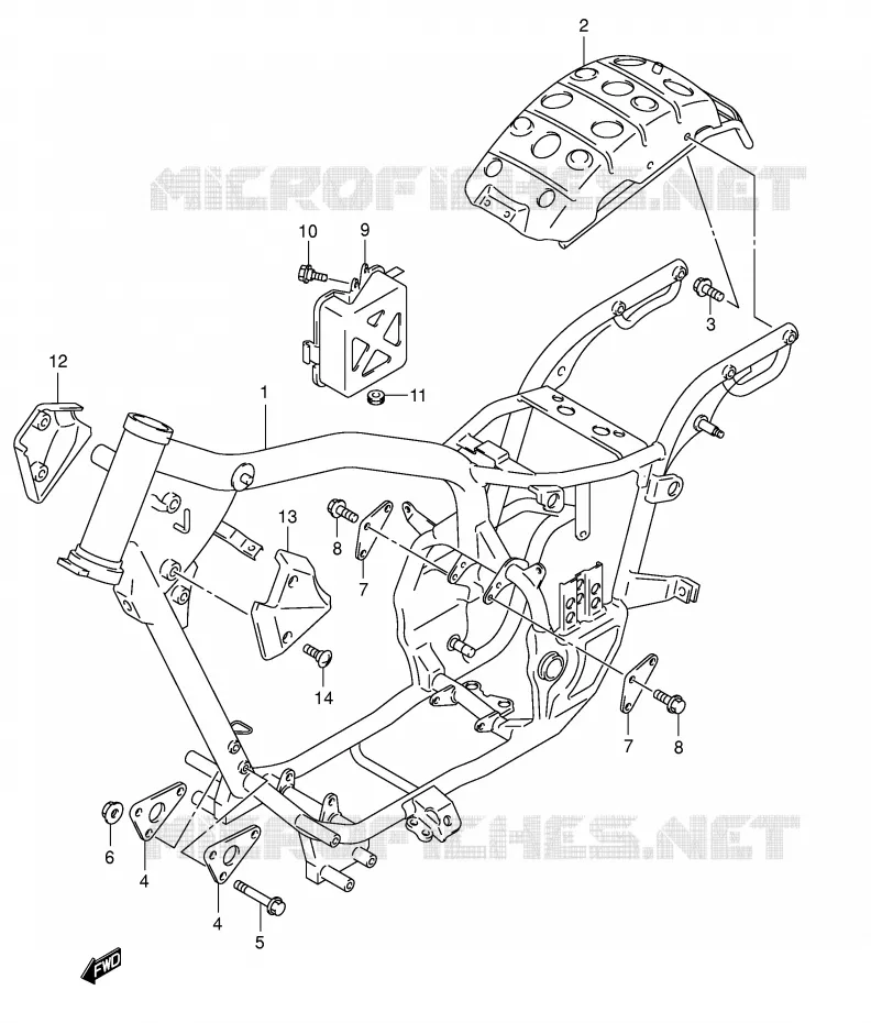FRAME Suzuki MOTO 250 INTRUDER 2007  VL250K7(E19)