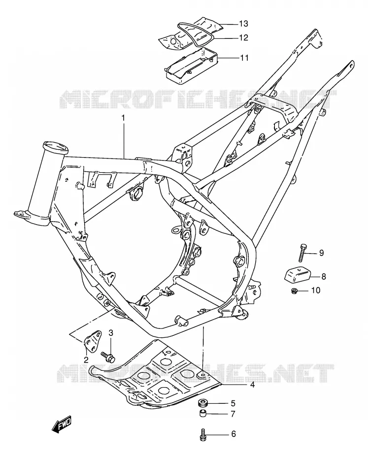 FRAME Suzuki MOTO 50 TS-X 1994  TS50XAR(E4)